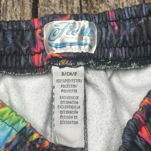 Fresh Prints of Bel Air Psychedelic Swirl Jogger Pants Multi Color Mens Small - Picture 2 of 6